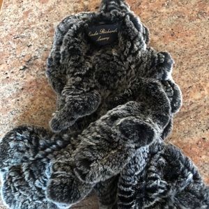 Like new, Genuine rabbit pull through scarf